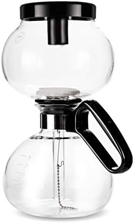 Yama Glass 5-Cup Stovetop Siphon Coffee Maker, 15 Oz Vacuum Brew, Heat-Resistant Borosilicate Glass