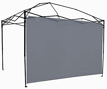 Ozark Trail Sun Wall / Shade Wall Sidewall for 10 x 10' Straight Leg Gazebo / Canopy / Tent, Dark Grey (Sun Wall Accessory Only. Gazebo Not Included.)