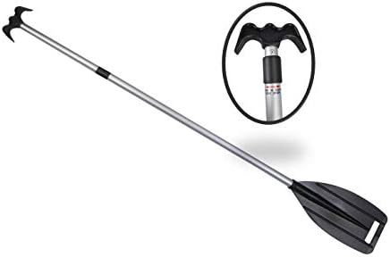 Pactrade Marine Boat Kayak Raft Floating Telescopic 45'' - 72'' Oar Paddle & Hook Anodized Aluminum Shaft
