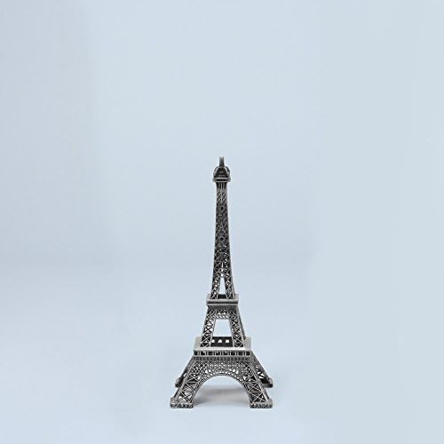 Simply Elegant 10" Metal Eiffel Tower Statue Decor Centerpiece Great for Weddings and Paris Themed Parties (Silver)