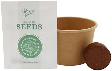 Buzzy Seeds Save the Bees Grow Kit 12-Pack - Eco-Friendly Pots - Complete Indoor/Outdoor Gardening Kit with Seeds