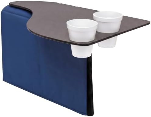 Skil-Care Left Side Wheelchair Flip Tray, 23"W x 19.5"D, Scratch-Resistant | 705032, Scratch-Resistant Surface, Two Cup Holders, Convenient Flip-Away Design, Fits All Standard Wheelchair Armrests, Left
