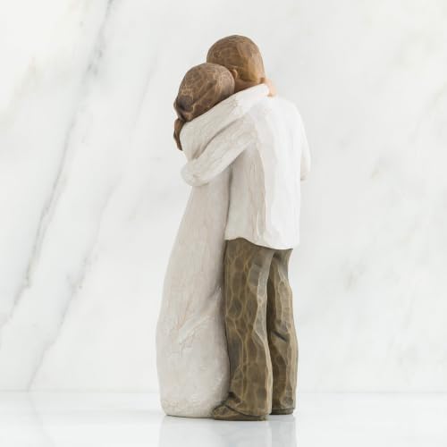 Willow Tree You and Me (Darker Skin), Sculpted Hand-Painted Figure | Cast from a Susan Lordi Original Carving, Expression of Love and Caring, Display on Shelf, Table or Mantel, Fitted Gift Box