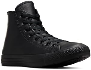 Converse Chuck Taylor All Star Leather High Top Shoe, black mono, 11 M US