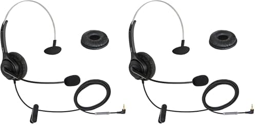 DailyHeadset 2.5 mm Jack Phone Headset On Ear Headphones | Hands Free, landline and cordless phones that are headset ready telephones with a 2.5mm headset port