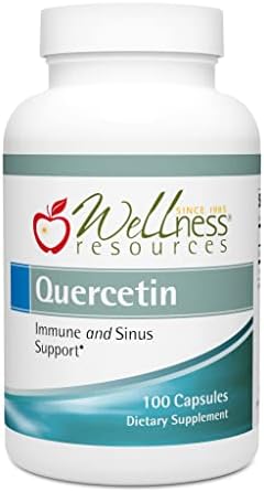 Wellness Resources Quercetin - Immune, Sinus and Allergy Support 1000mg per Serving - (100 caps/50 Servings) Vegan, Non-GMO