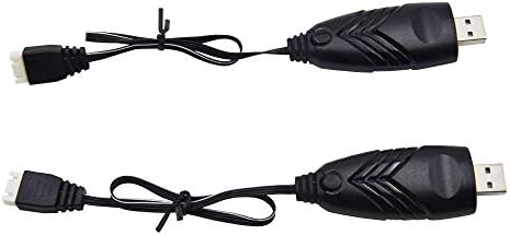 Blomiky 2 Pack 3S 1.5A Lithium Charger Cable Suitable for RC Car Boat Airplane Drone Airsoft 3 Cell Lipo Battery / 11.1V USB New 2