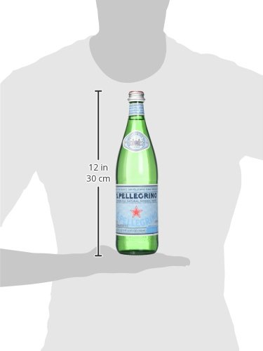 S.Pellegrino Sparkling Natural Mineral Water, 6 Pack of Glass Bottles