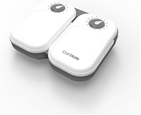 Cat Mate C200 Automatic 2 Meal Pet Feeder with Timer for Cats & Small Dogs