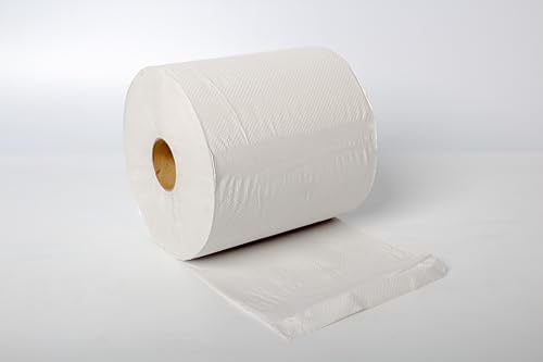 Karat Commercial Paper Towel Rolls, Absorbent & Sturdy for High Traffic Areas, White (Pack of 6)
