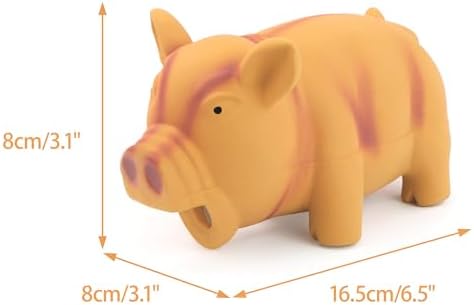CHIWAVA 2PCS 6.5" Latex Cube Pig Dog Toy for Medium Large Dogs Grunt Sound