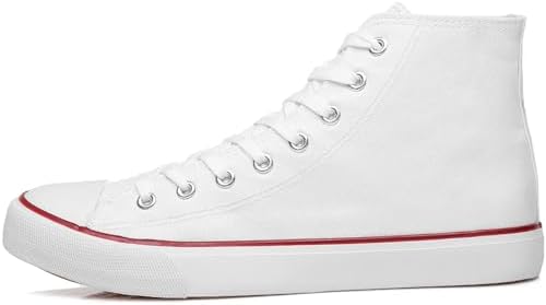 Womens Canvas Sneakers High Top Lace ups Casual Walking Shoes