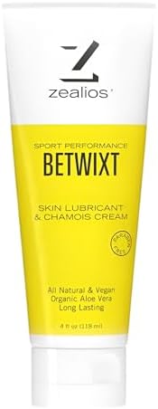 Zealios Betwixt Anti Chafing Cream 4oz – Long-Lasting Friction Defense for Triathletes, Cyclists & Runners – Chamois Cream for Inner Thighs