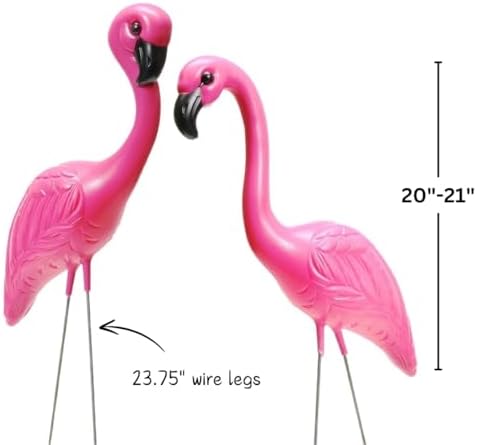 Fun Express Pink Flamingo Yard Ornaments, 34 Inches | 1-Pack of 2