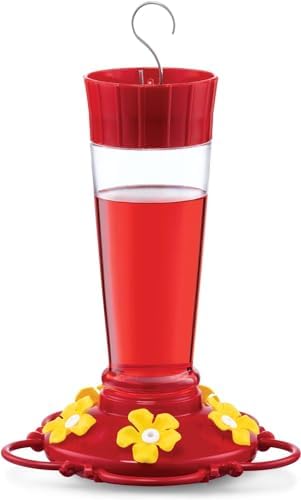 Hummingbird Feeder [Set of 2] Leakproof Clear Plastic 10 oz Wide Mouth.