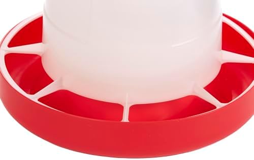 Little Giant® Plastic Hanging Poultry Feeder | Heavy Duty Automatic Feed Container for Poultry (Red, 3 Pound)