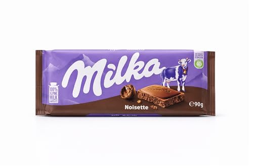 Milka Noisette Milk Chocolate 90g (Pack of 10)