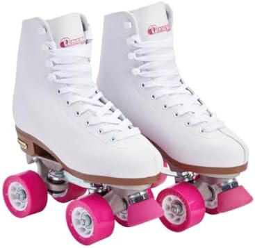 Chicago Skates Classic Quad Roller Skates for Women & Men – Durable & Top Performance, Adjustable High-Top Boots for Safe Indoor/Outdoor Roller Derby–60mm PU Wheels & Semi-Precision Bearings