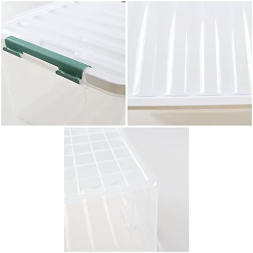 17.5 L Clear Plastic Storage Box, 4-Pack Latch Storage Bin