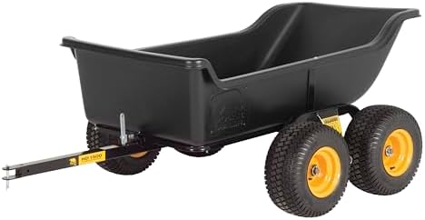 Polar TA1200 Tandem Axle Utility Trailer 1200 lb Capacity | 1200 lb Capacity, 15 Cubic Foot, TA1200, Wide Track Rubber Wheels, Black