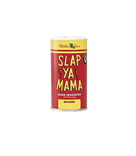 Slap Ya Mama Cajun Seasoning from Louisiana, Hot Blend, No MSG and Kosher, 8 Ounce Can | one 8 oz canister of Hot Blend Cajun seasoning for chicken, seafood, vegetables, grilling, and everyday meals.