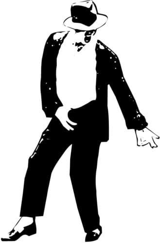 MJ Silhouette Car Decal Window Sticker (WHITE COLOR DECAL) - Die Cut Decal Bumper Sticker For Windows, Cars, Trucks, Laptops, Etc.