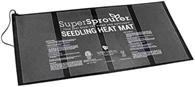 Super Sprouter Premium Heated Propagation Kit for Starting Seeds or Cuttings, Includes Heat Mat, Tray, Grow Light, and More