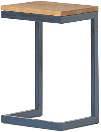 Christopher Knight Home Caspian Outdoor Firwood C Shaped Table, Antique Finish, Small, 10.25 in x 12.75 in x 19.5 in