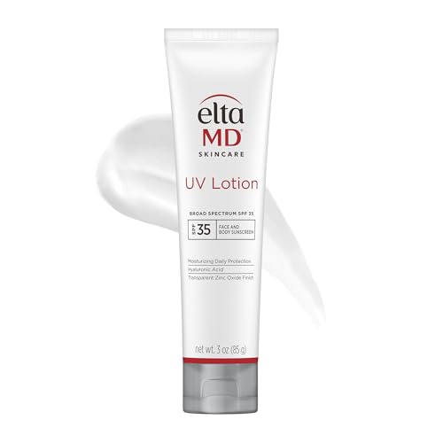 EltaMD UV Lotion, Moisturizing Sunscreen for Face and Body, SPF 35 | Transparent Zinc Oxide Finish, Moisturizes Full Body, Non-Greasy, Broad Spectrum Protection, Safe for All Skin Types