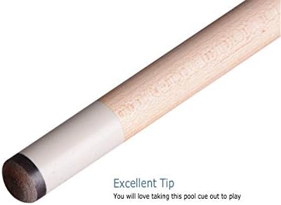 Ergonomic Design 58" Maple Pool Cue Stick Kit with Hard Case | 13mm Tip