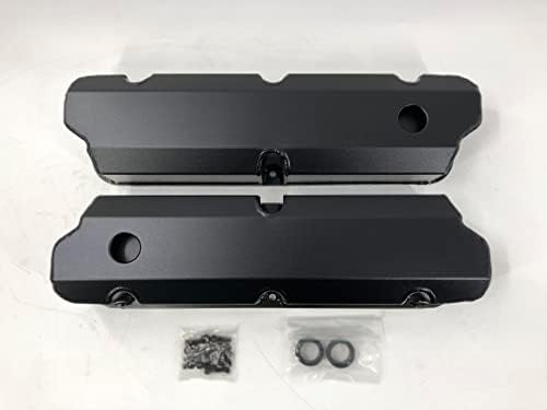 Fabricated Aluminum Tall Valve Cover for Ford Small Block SBF 289 302 351w/Holes Black