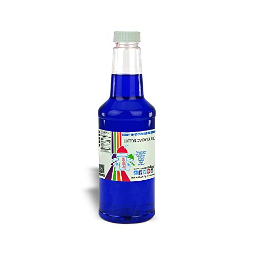 SNOWIE Ready to Use Shaved Ice Snow Cone Syrup - Pint (Cotton Candy Blue)