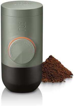 Wacaco Minipresso GR, Portable Espresso Machine, Compatible Ground Coffee, Hand Coffee Maker, Travel Gadgets, Manually Operated, Perfect for Camping, Hiking