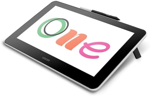 Wacom One HD Creative Pen Display, Drawing Tablet with Screen, 13.3" Graphics Monitor, Works with Mac, PC & Chromebook, Photo/Video Editing
