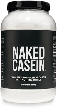 NAKED Casein - Vanilla Micellar Casein Protein - 5 Pound Bulk, NSF Certified, GMO-Free, Gluten-Free, Soy-Free, Preservative-Free - Stimulate Muscle Growth - Enhance Recovery - 61 Servings