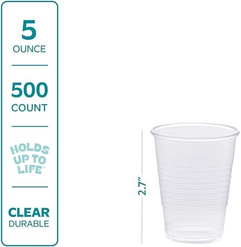 GUSTO 7 oz Clear Plastic Cups [500 Count] Disposable Cold Drinking Cups