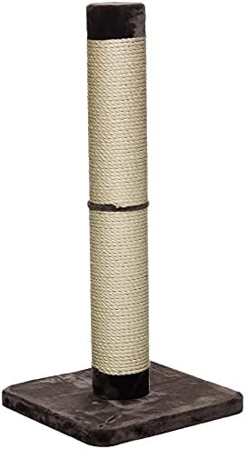 MidWest Homes for Pets Feline Nuvo Grand Forte Scratching Post, 41 Inches Tall, Heavy-Duty Sisal Post with Wide Base, Thick Brown Faux Fur, for Large and Multi-Cat Households
