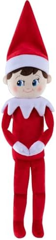 The Elf on the Shelf Plushee Pals - 17-inch Scout Elf Plush Toys Blue Eyed Boy- Huggable and Lovable Stuffed Elf Plush