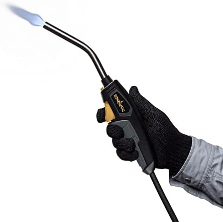 Bernzomatic BZ8250HT Reach Hose Torch, Trigger-Start Hose Torch with Included Holster For Fuel Canister, Red (8250 Reach Torch)