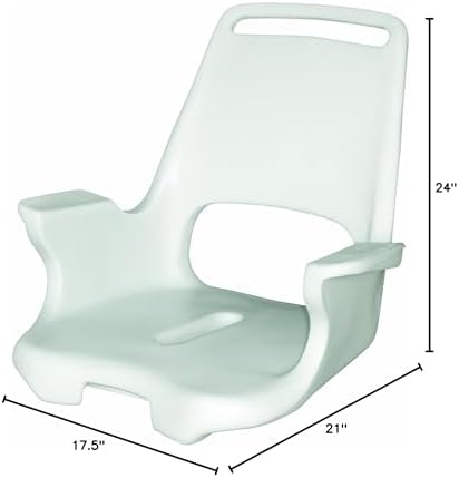 Wise 8WD1007-1-710 Captains Chair Shell Only, White