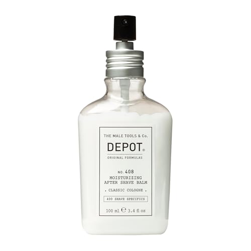 DEPOT No. 408 Moisturizing After Shave Balm | Classic Cologne, 3.4 Fl Oz