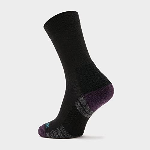 Bridgedale Hike Lightweight Trail Merino Endurance Boot Womens Walking Socks Medium Black Purple