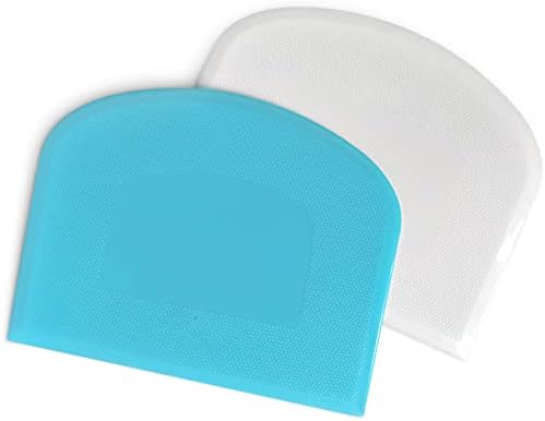 ALLTOP Bowl Spatula & Bench Scraper, Flexible Plastic Multipurpose Kitchen Pastry Cutter Tool