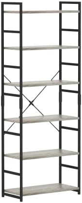 NUMENN 5 Tier Bookshelf, Tall Freestanding Open Storage Bookcase, Vintage