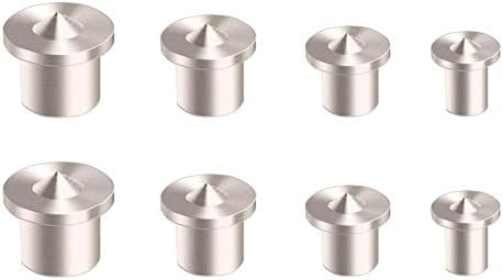 Dowel Center Set 8PC Woodworking Tenon Transfer Plugs 1/4-1/2" | Metal Dowel Centering Pins for Accurate Hole Alignment and Joinery Marker Dowel