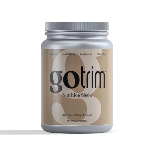 GoTrim Nutrition Shakes - Creamy Vanilla, High Protein, Meal Replacement Shake with 19g Protein & 10g Fiber, Ready to Drink, Gluten-Free, No Added Sugar, 14 Servings