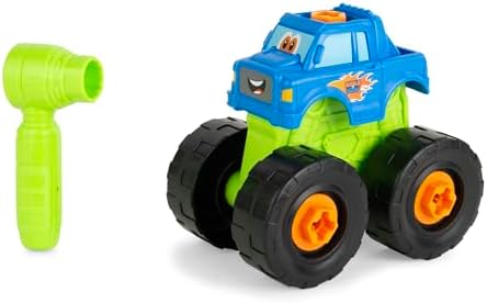 BUILD-A-BUDDY John Deere Tractor Toy and Toy Drill - Toddler STEM Take Apart Toys with 16 Individual Pieces and Kids Tools - Kids Building Toys Ages 3 Years and Up