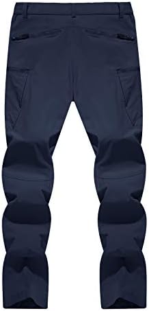 TACVASEN Men's Lightweight Hiking Tactical Pants Waterproof Quick Dry Cargo Work Rain Outdoor Pants 8 Pockets