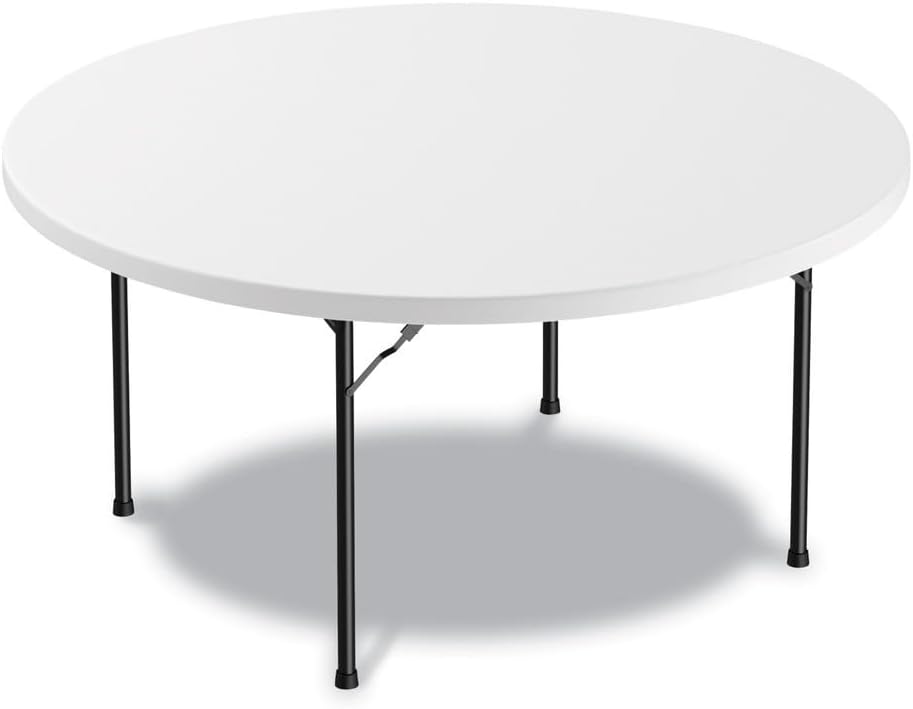 Round Plastic Folding Table, 60" Diameter x 29.25h, White