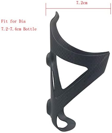 Water Bottle Cage, 3k Matte Full Carbon Fiber Lightweight and Strong Bicycle Water Bottle Holder Bike Cages Brackets - 1 Pcs